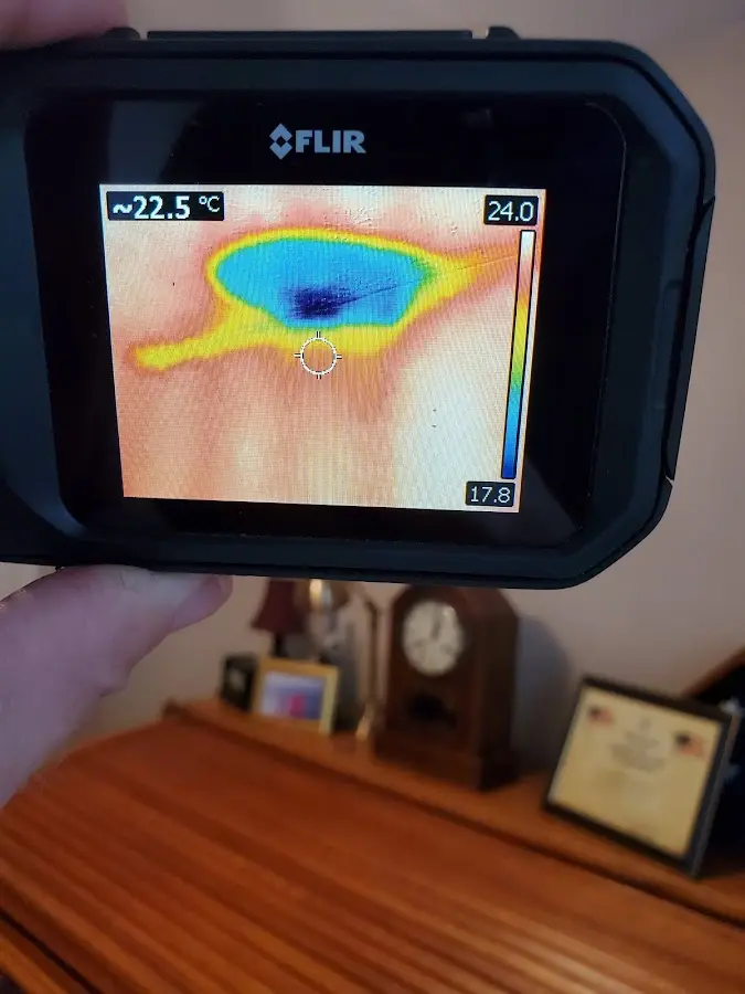 Thermal imaging inspection for water damage in Rib Mountain