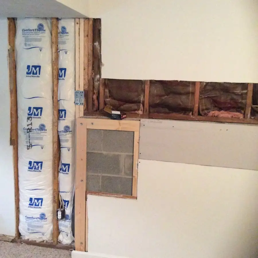 Wall insulation replacement during Contents Cleaning & Restoration in Rib Mountain
